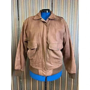 Mixed Blues Vintage Leather Jacket Y2K Size woman's Small